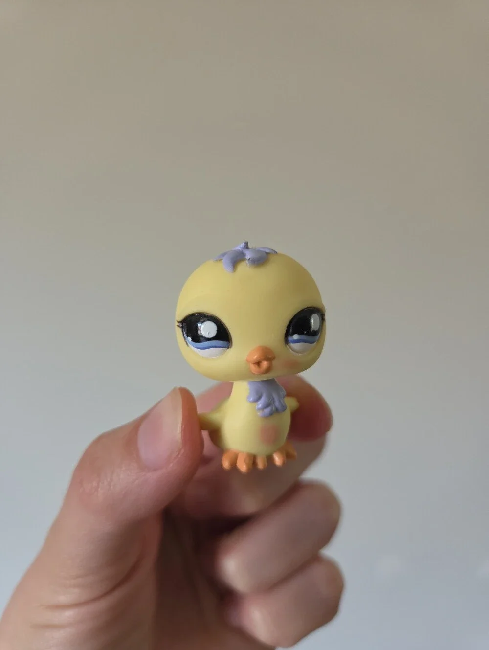 Littlest Pet Shop Authentic LPS #2001 Chick Yellow Lavender Blue Eyes Exclusive